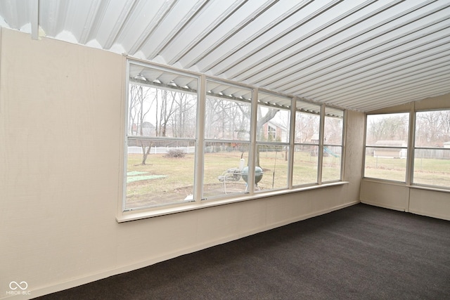 unfurnished sunroom featuring a healthy amount of sunlight