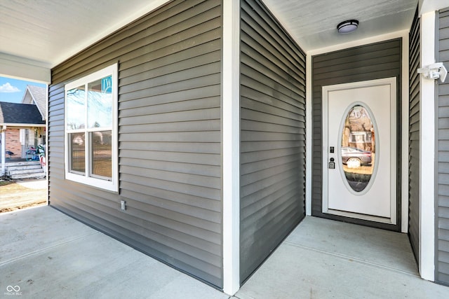 view of doorway to property