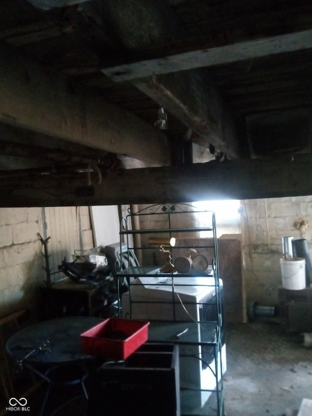 view of basement