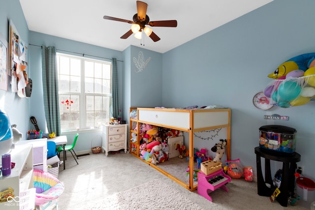2231 Colfax Ln, Indianapolis, IN 46260 - bedroom with multiple windows, carpet flooring, and a ceiling fan