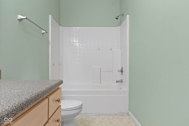 2231 Colfax Ln, Indianapolis, IN 46260 - full bathroom with toilet, vanity, and shower / bath combination