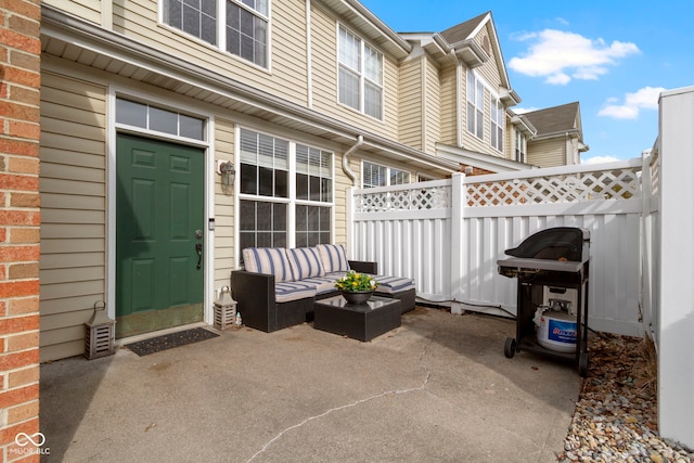 2231 Colfax Ln, Indianapolis, IN 46260 - view of patio / terrace featuring an outdoor living space