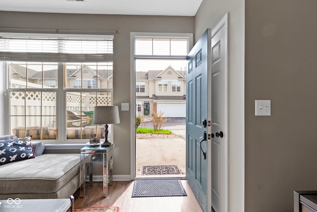2231 Colfax Ln, Indianapolis, IN 46260 - entrance foyer with wood finished floors and baseboards