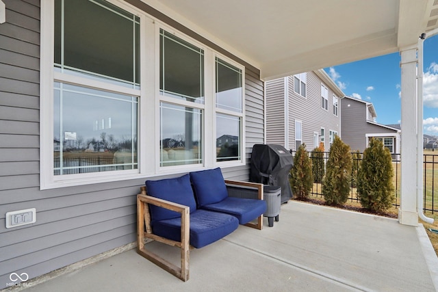 view of patio / terrace featuring grilling area