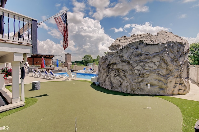 14445 Gainesway Cir, Fishers, IN 46040 - view of community with a putting area, a pool, and a patio
