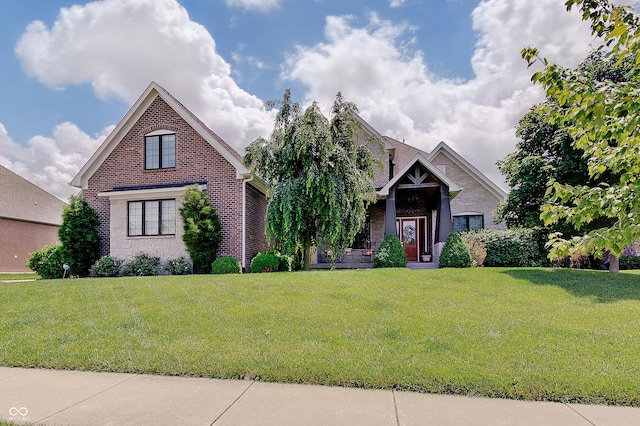 14445 Gainesway Cir, Fishers, IN 46040 - view of front of property with brick siding and a front yard