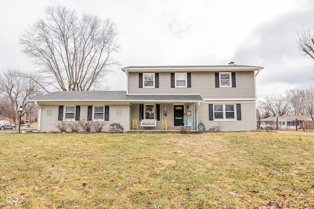 view of front property featuring a front yard