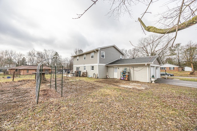 view of home's exterior featuring a garage