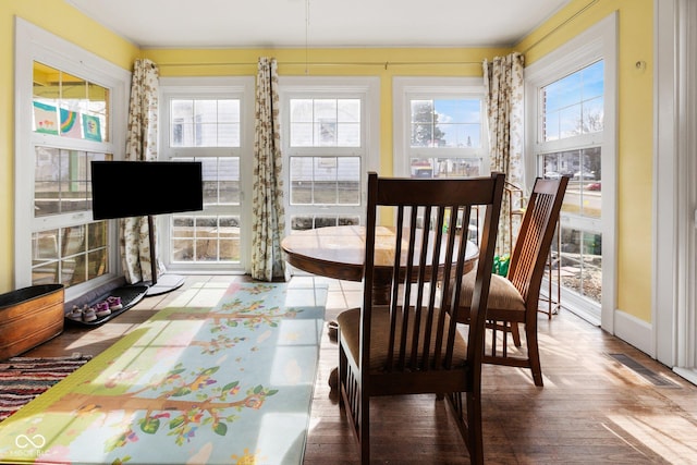 dining area with a healthy amount of sunlight