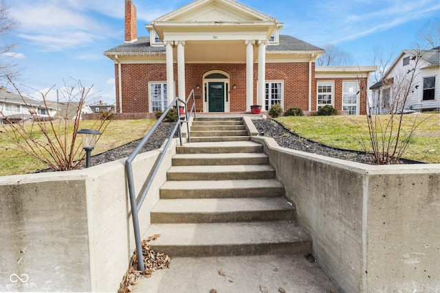 view of greek revival house