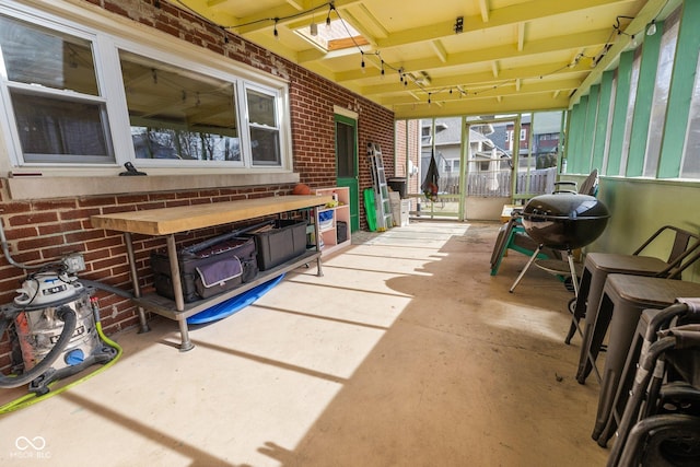 view of patio featuring grilling area