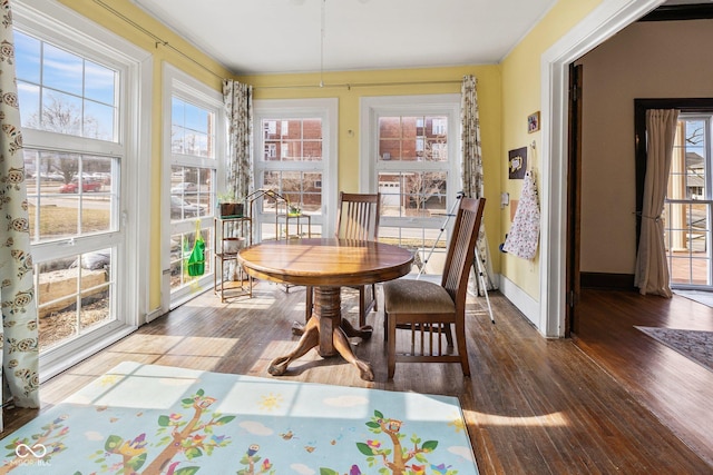 view of sunroom