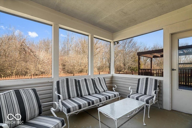 view of sunroom / solarium