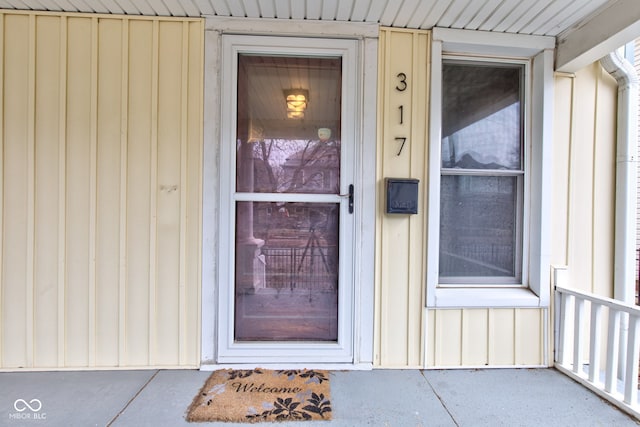 view of doorway to property