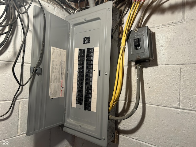 utility room featuring electric panel