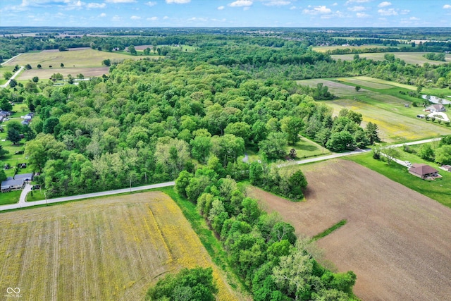 bird's eye view featuring a rural view