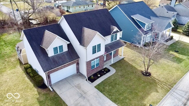 birds eye view of property