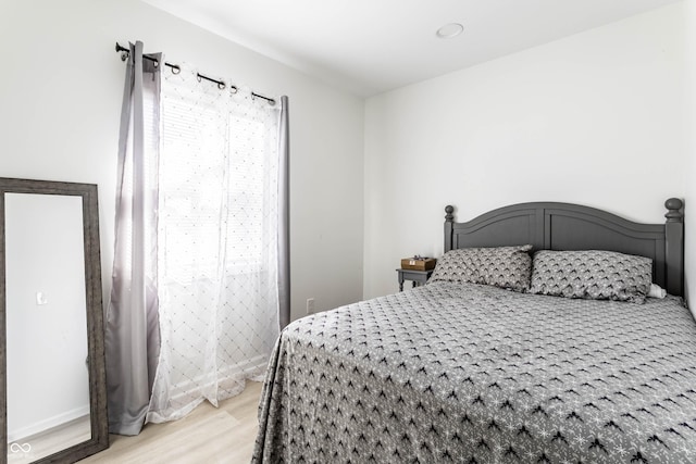 bedroom featuring light hardwood / wood-style flooring