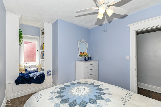 bedroom with ceiling fan