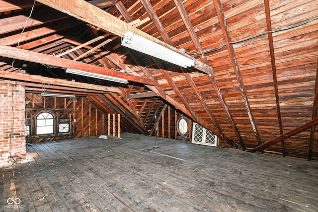 view of attic