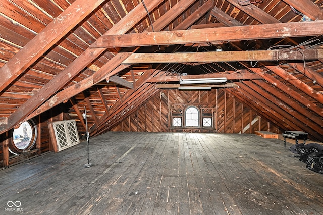 view of attic