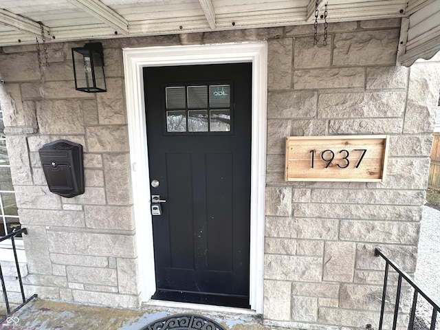 view of doorway to property