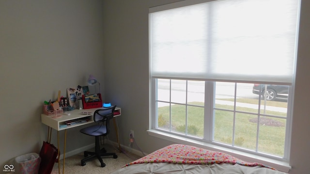 view of carpeted bedroom