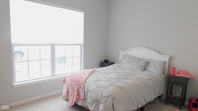 bedroom with carpet