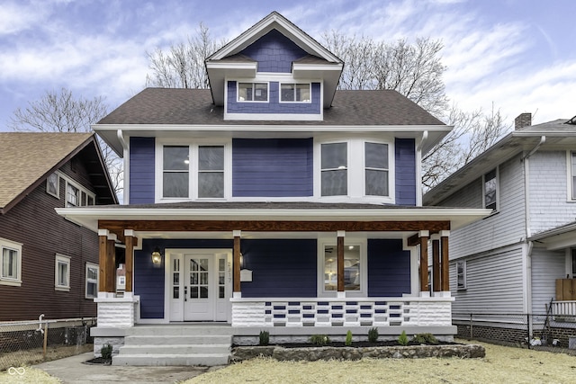 view of front of home with a porch