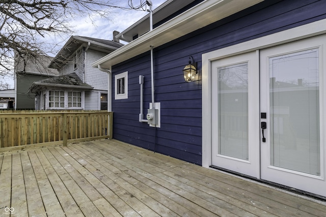 deck with french doors