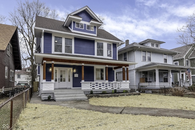 view of front facade featuring a porch