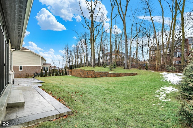 view of yard featuring a patio area