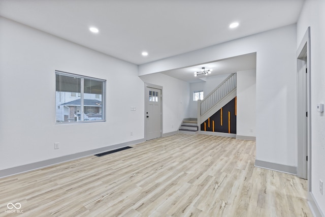 interior space featuring light hardwood / wood-style floors