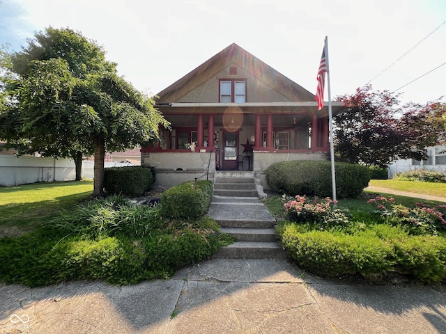 view of front of house featuring covered porch