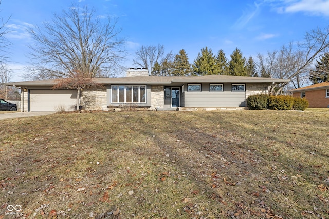 2016 Colt Rd, Indianapolis, IN 46227 - ranch-style house with a garage and a front yard
