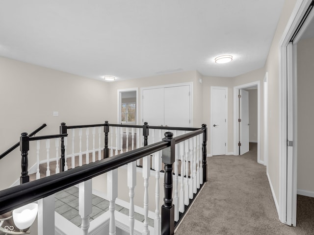 hallway featuring carpet floors