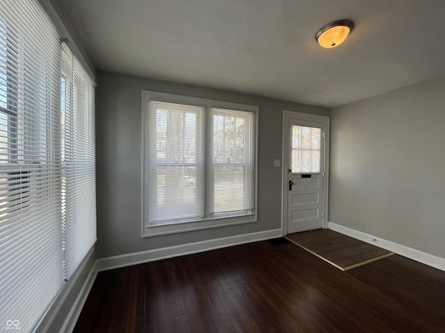 entryway featuring dark hardwood / wood-style flooring