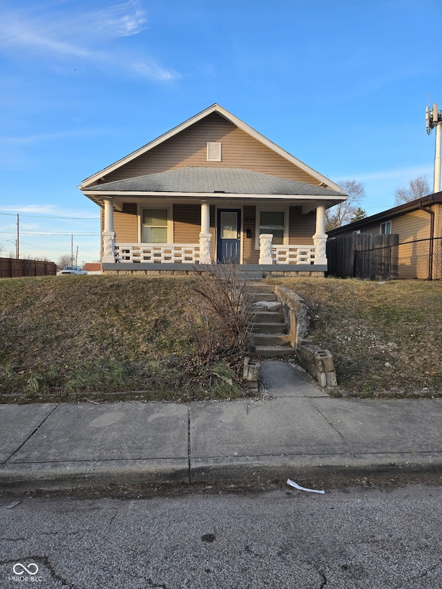 view of front of house featuring covered porch