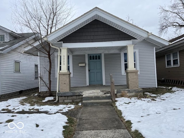 bungalow-style home featuring a porch