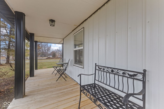 deck featuring a porch
