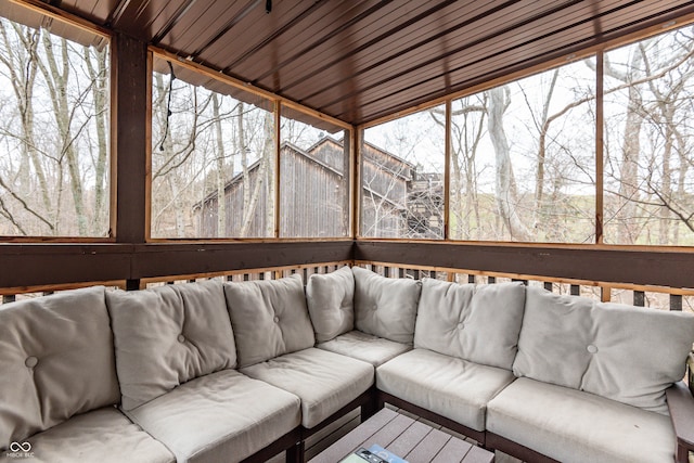 view of sunroom