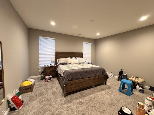 view of carpeted bedroom