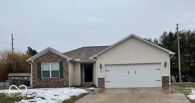 ranch-style house with a garage