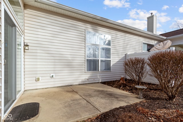 view of home's exterior featuring a patio area