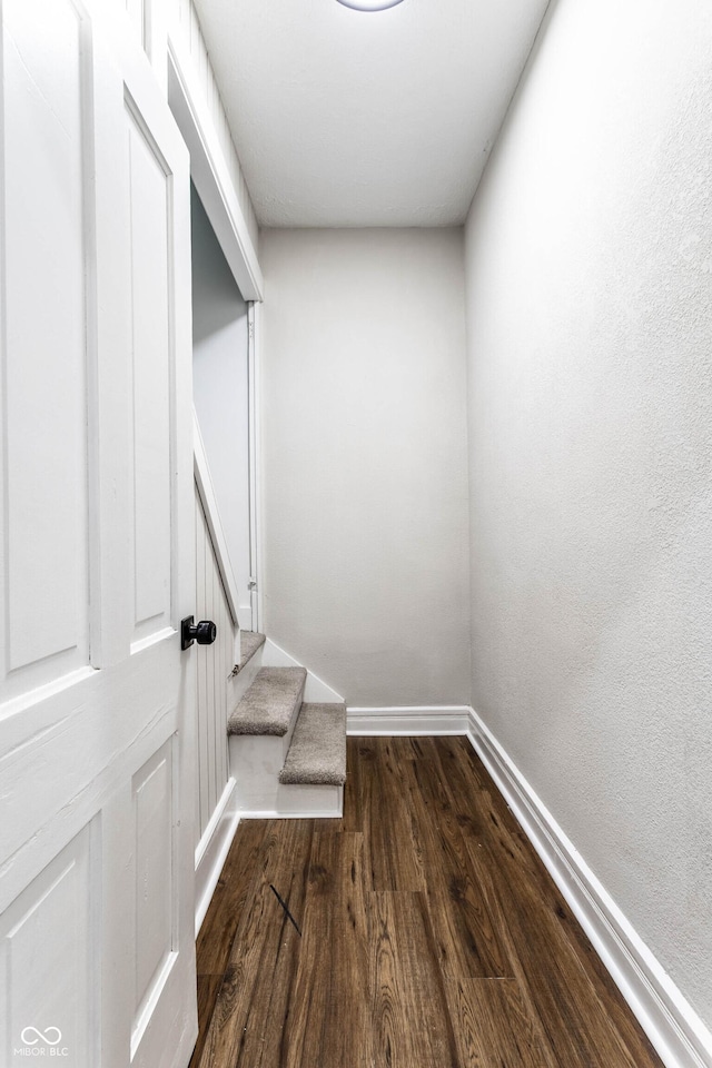 interior space with hardwood / wood-style floors