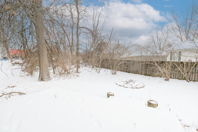 view of snowy yard