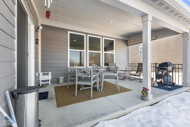 view of patio featuring area for grilling