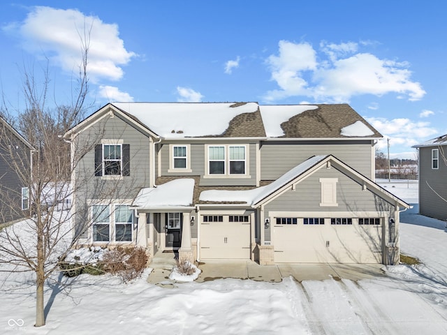 front facade featuring a garage