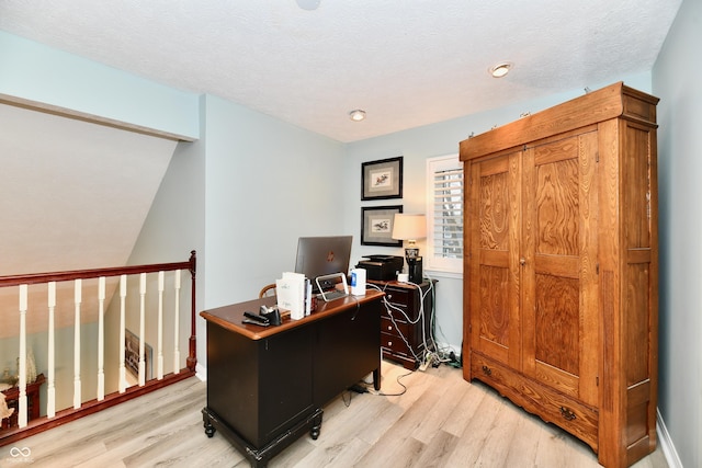 11710 E 75th St, Indianapolis, IN 46236 - office with wood-type flooring and a textured ceiling