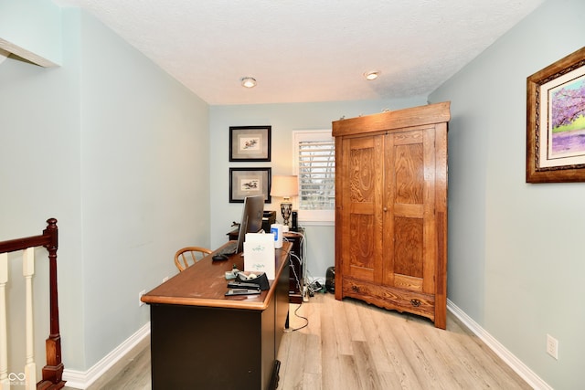 11710 E 75th St, Indianapolis, IN 46236 - office featuring light hardwood / wood-style flooring and a textured ceiling